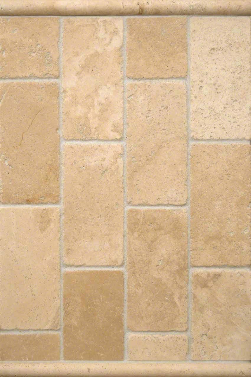 Classic Travertine Subway Tiles With A, Travertine Tile Trim Pieces