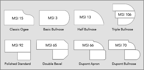 Double Bevel Edge Profile - Design Options