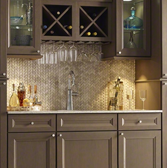 Neptune - There's no doubt that a neutral kitchen will stand the test of  time. And worry not, neutral never has to mean boring. A tiled splashback  in a herringbone design adds