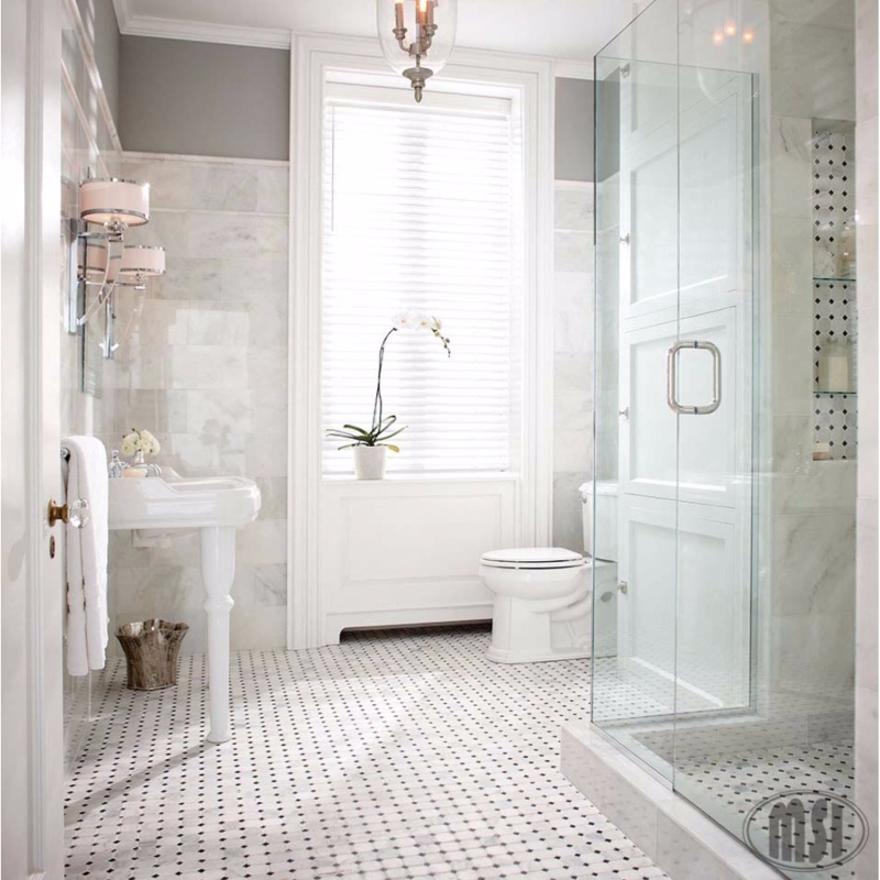 5 Mosaic Tile Inspirations For Your, Marble Mosaic Tile Shower Floor