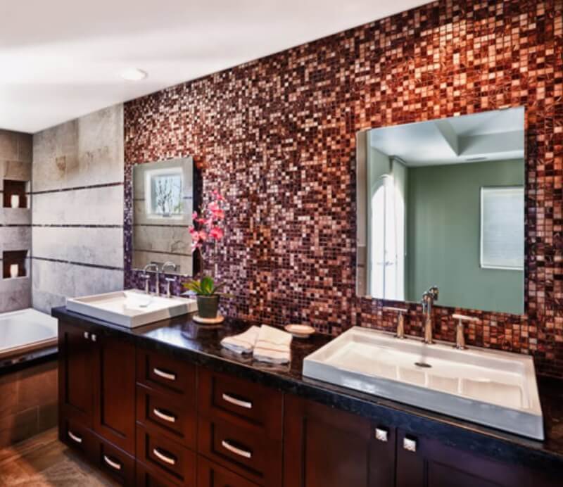 bathroom glass tile ideas