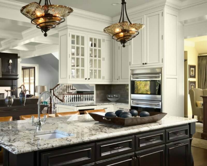 Which Natural Countertop Finish Should, Kitchens With Fantasy Brown Granite Countertops
