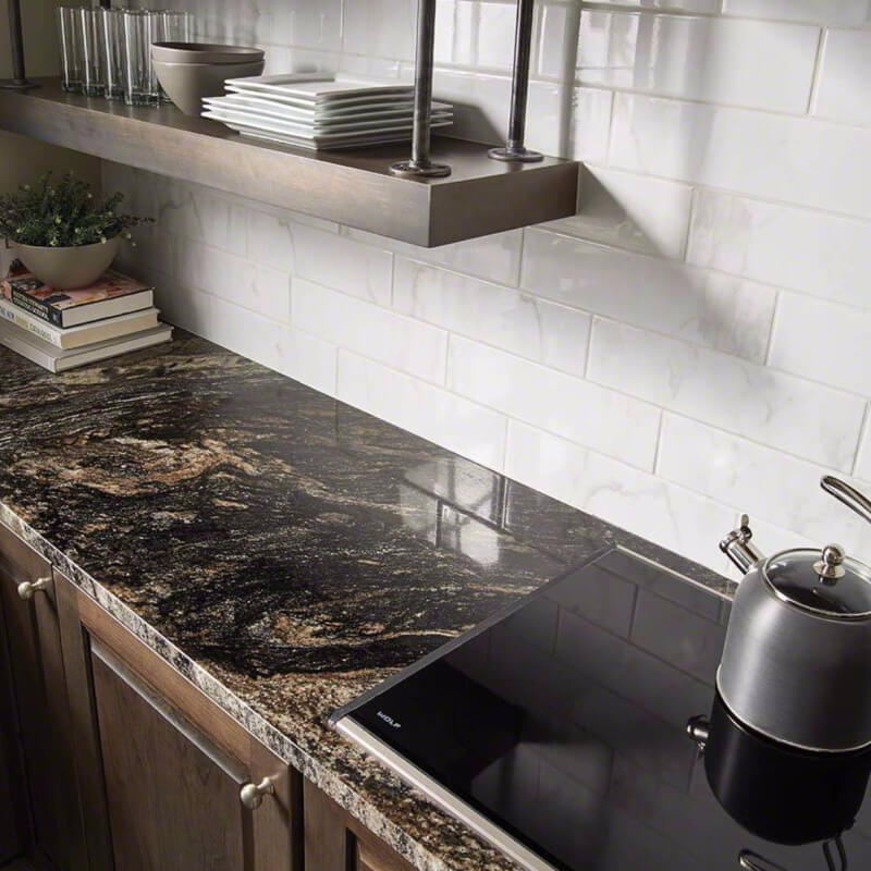 Black granite deals kitchen countertops