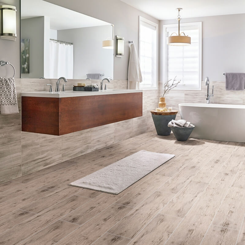 Our New Wood Look Tile Floors - BREPURPOSED