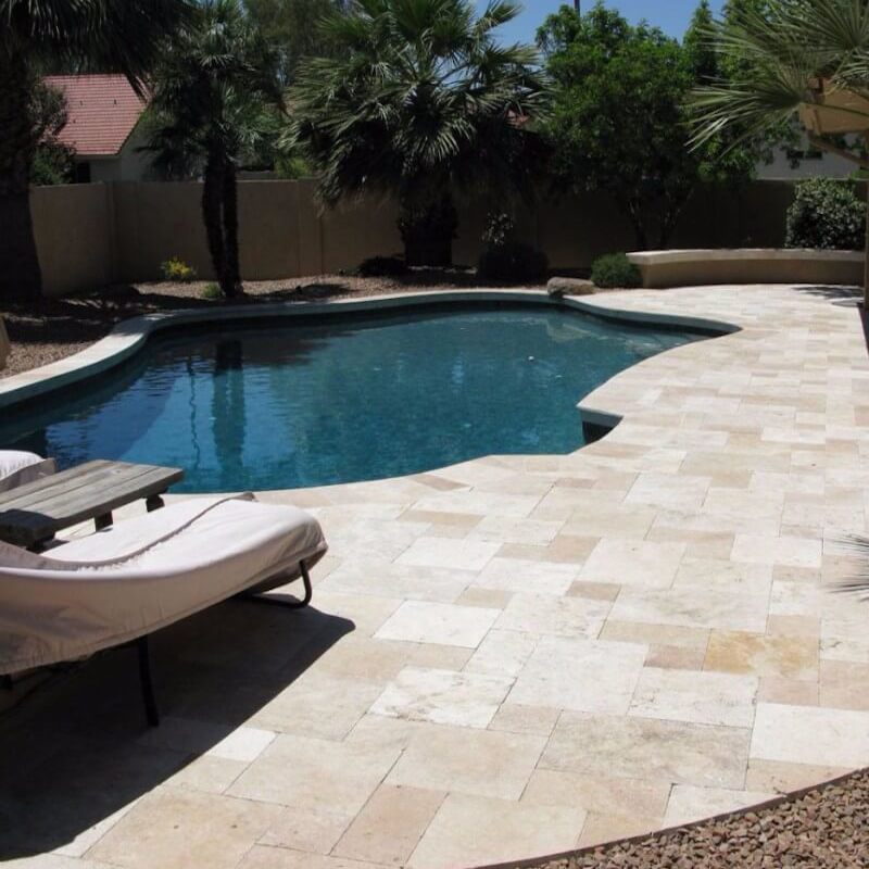 Are Travertine Tiles And Pavers, How To Lay Travertine Tile Outdoor