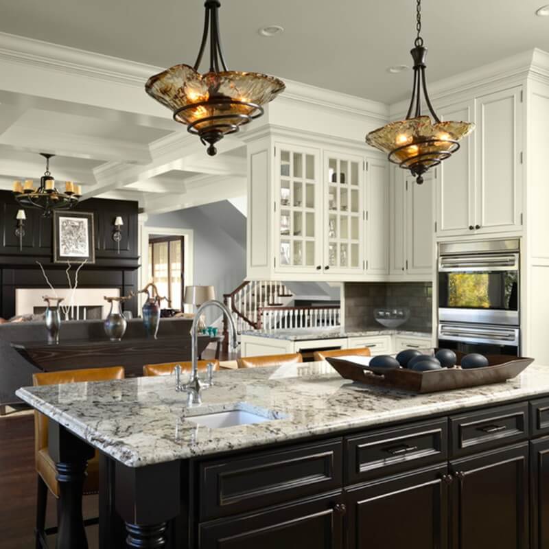 Dark Kitchen With Granite Countertops Things In The Kitchen