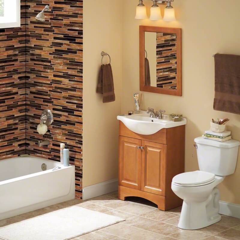5 Glass Tile Mosaics That Will Stand Up, Mosaic Tile Bathtub Surround