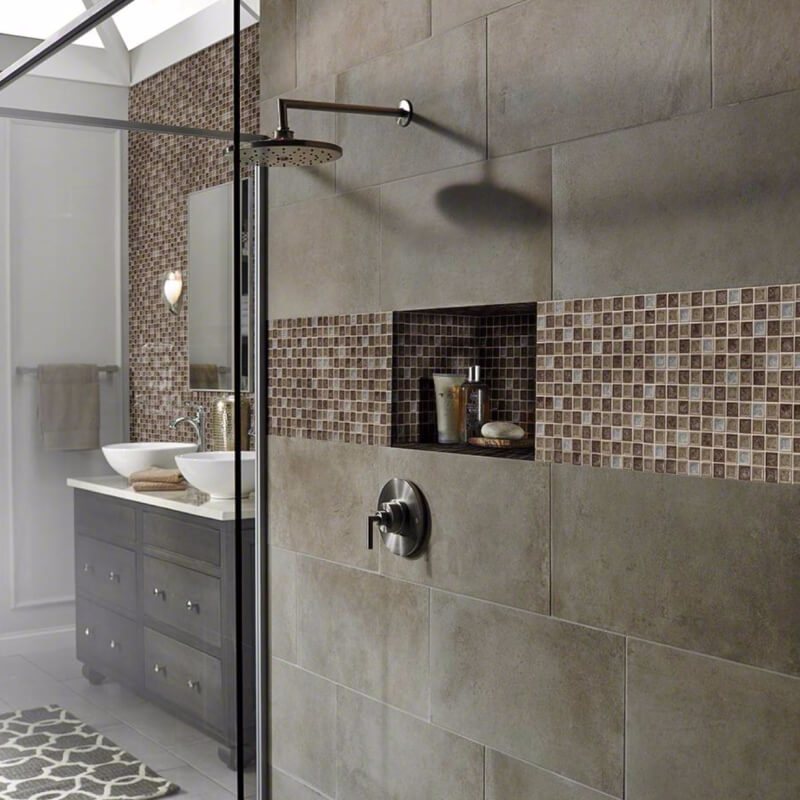 bathroom glass tile ideas