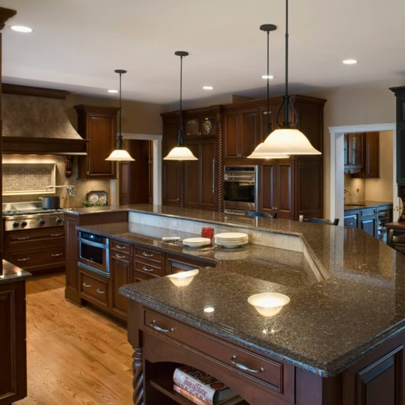 What Color Granite Goes Best With Dark Cabinets Www   Imperial Coffee Granite Kitchen Countertop Photo Credit Houzz 