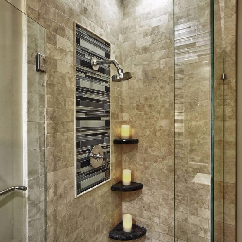 Glass Tile A Good Idea For Shower Walls, Glass Tile Bathroom Wall