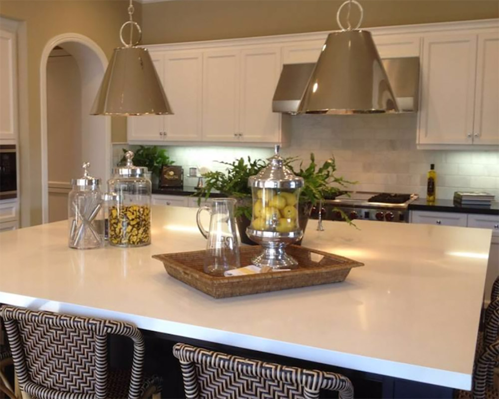 sparkling white quartz countertops