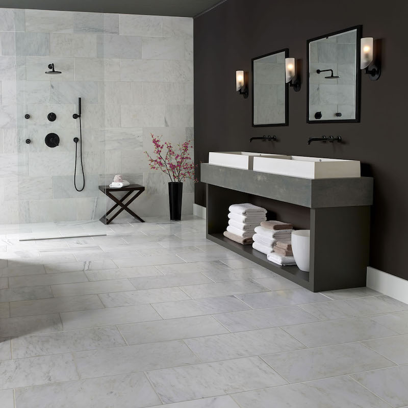 Natural Marble In Bathrooms, Marble Tile Bathroom Floor Pros And Cons