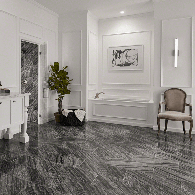 Marble Tile In The Bathroom, Black And White Marble Tile Bathroom