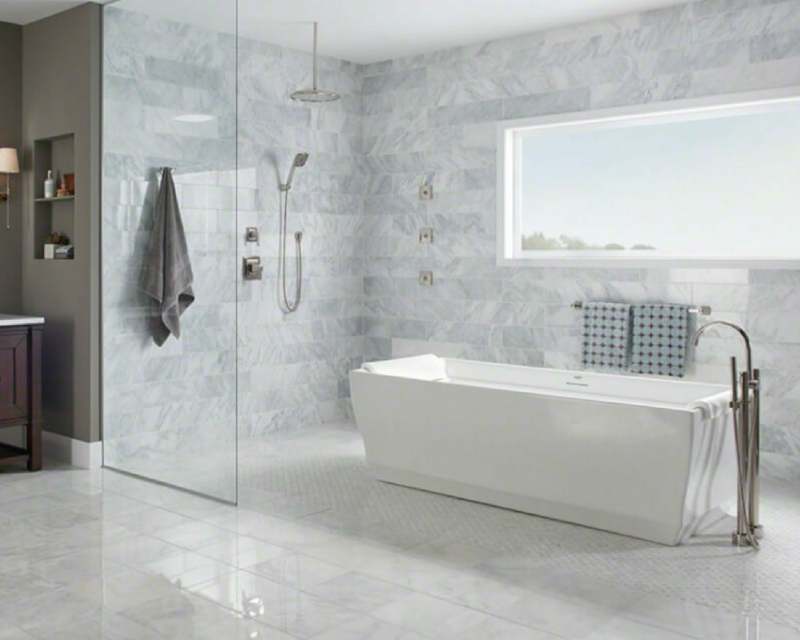 Marble Tile In The Bathroom, Marble Tile Shower Floor Cleaner