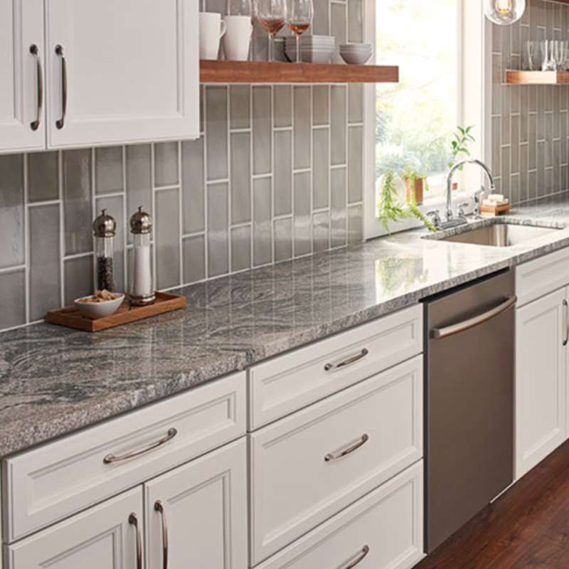 Modern White Gray Subway Marble Backsplash Tile