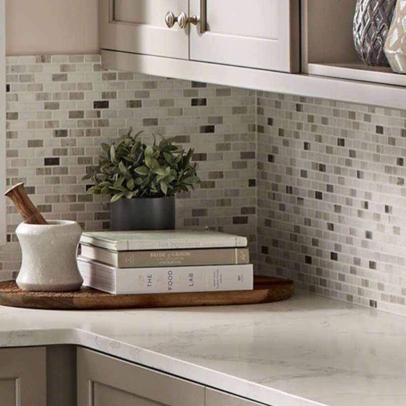 Design A Modern Kitchen With Classic Backsplash Tile   Palisandro Mini Brick Polished Backsplash Msi 