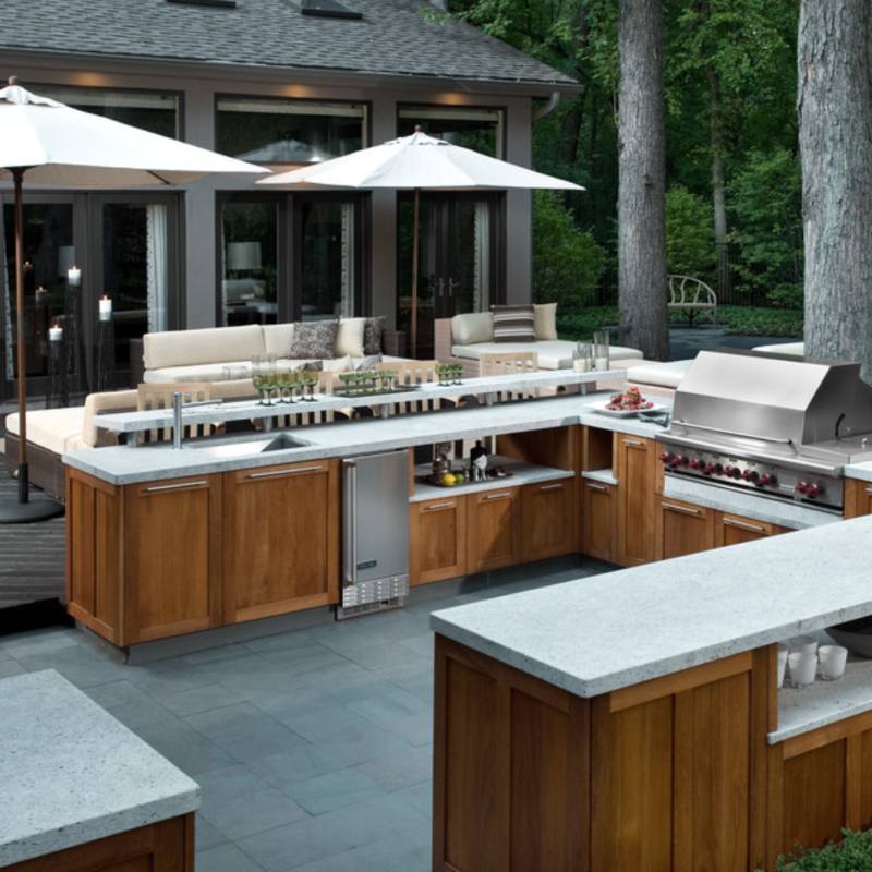 New Granite Countertop Outdoor Kitchen