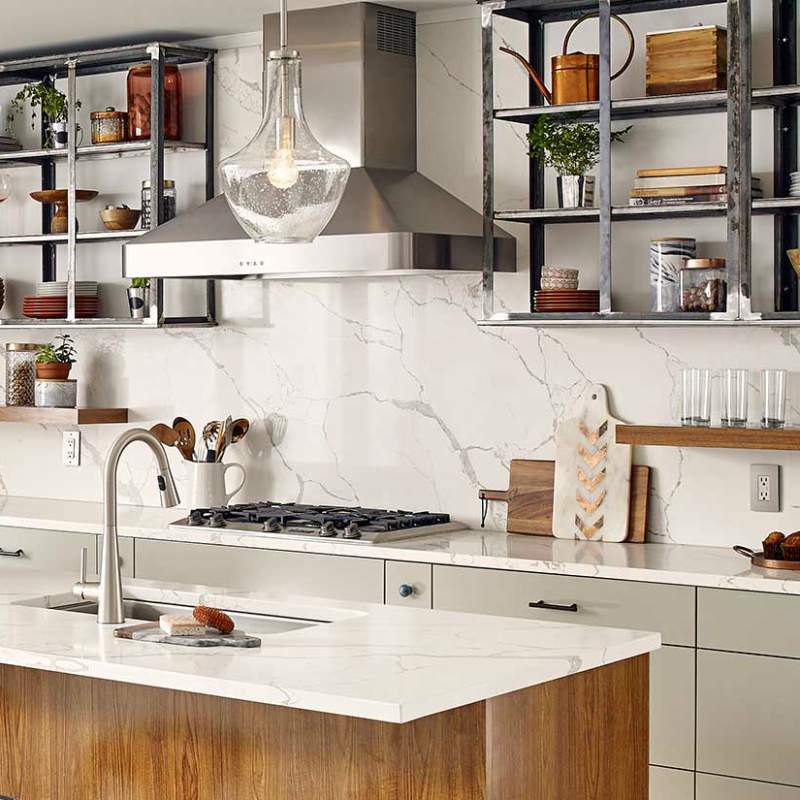 Kitchen Quartz Countertops And Backsplash Things In The Kitchen