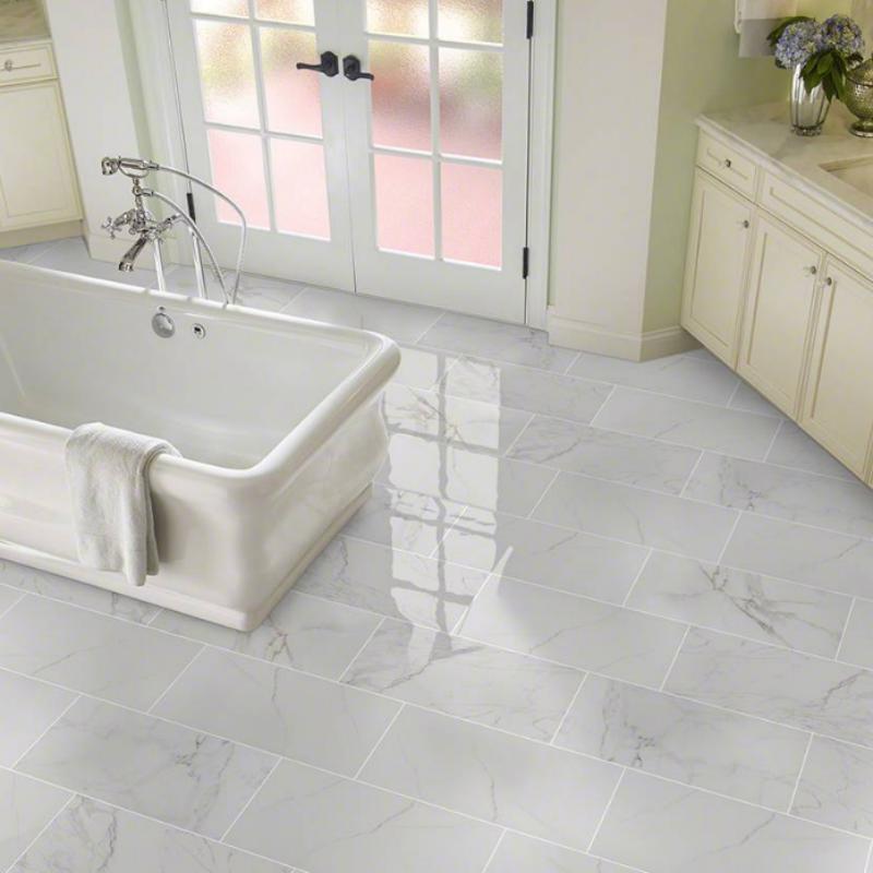 Here S How Grout Color Choice Can, White Floor Tile With Grey Grout