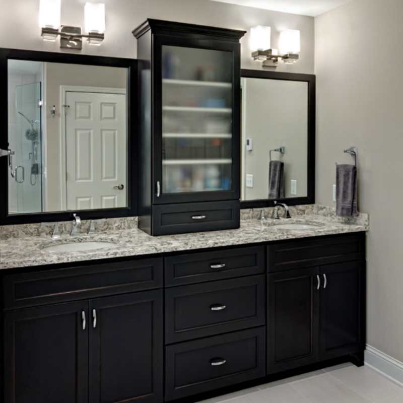 black granite countertops bathroom