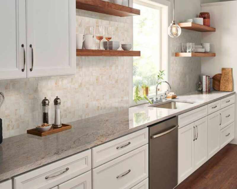 granite for off white cabinets