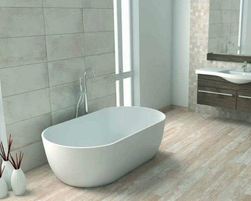 5 Surprising Porcelain Floor Tile Applications...on the Wall!