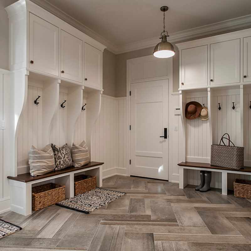 Flor floor tiles are perfect for a mudroom entryway