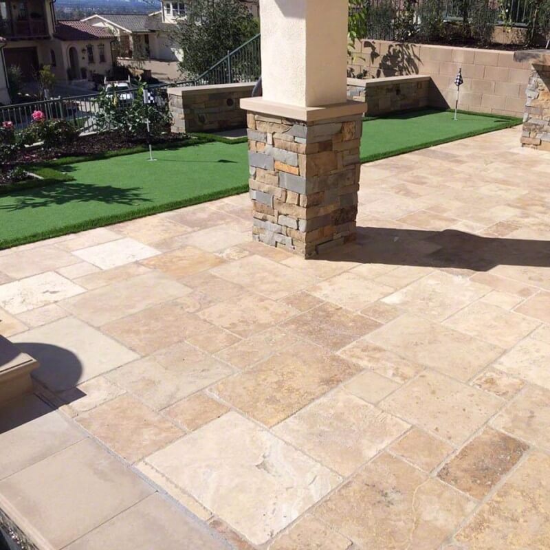 Lay Travertine Tile, How To Install Travertine Tile Outside
