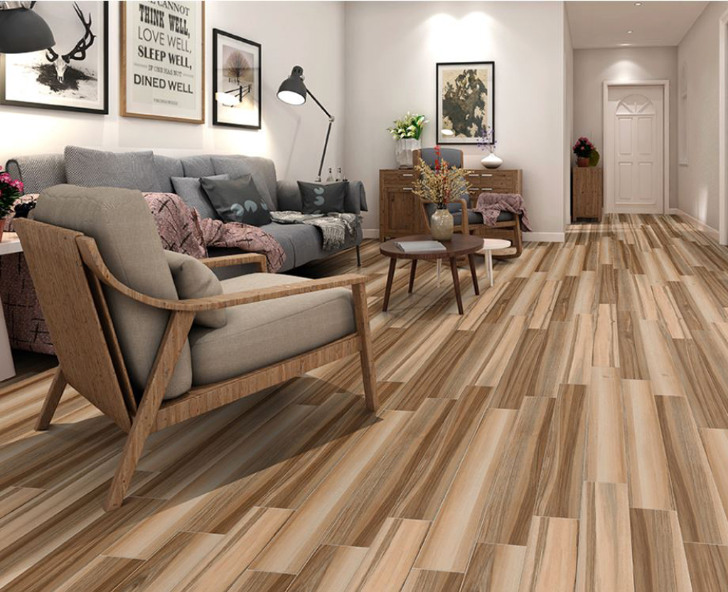 Ceramic Wood Tile In Living Room