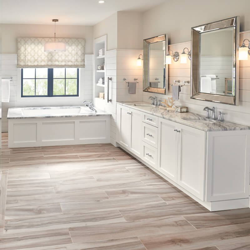 Durable Porcelain Tile That Looks Just, How To Tile A Bathroom Floor Over Wood
