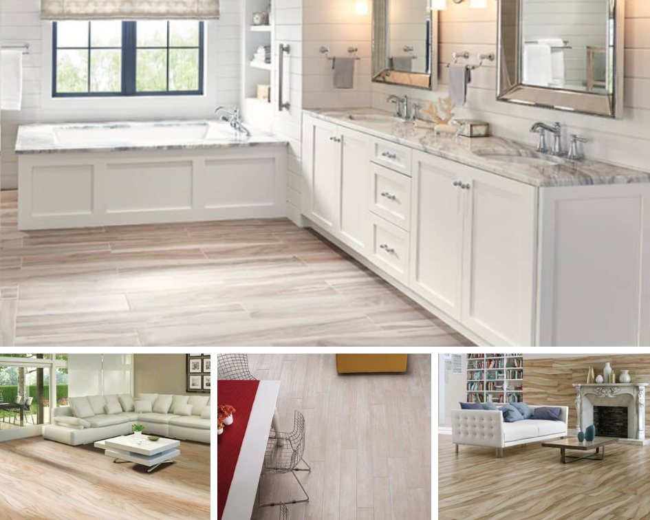 Durable Porcelain Tile That Looks Just, How To Lay Wood Like Tile Floor In Bathroom