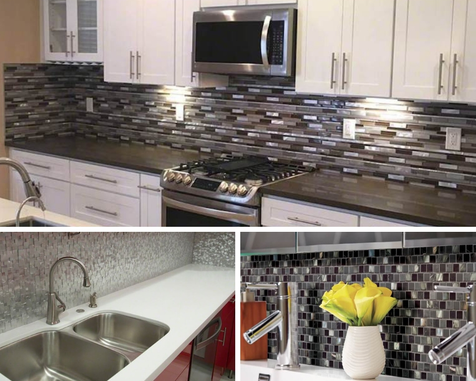 TIMELAPSE: Easy DIY Stainless Steel Tile Backsplash 