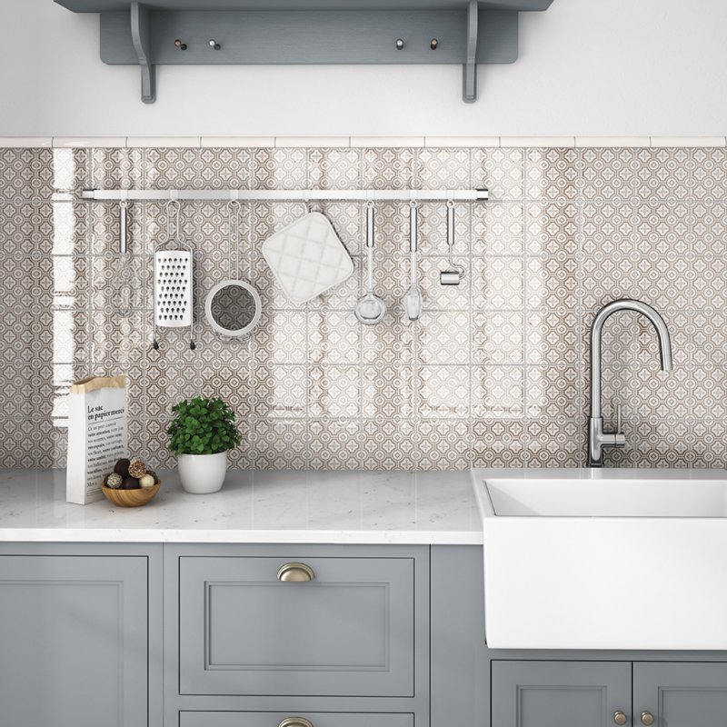 Adella White Ceramic Tile - MSI Backsplash Tile