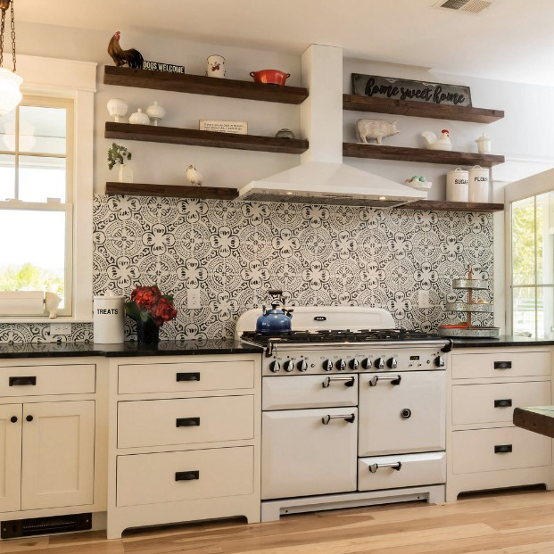 Full Ceramic Backsplash Behind Stove Only