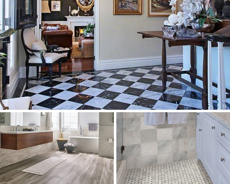 All the Details About the Stone Checkerboard Floors In The Dining