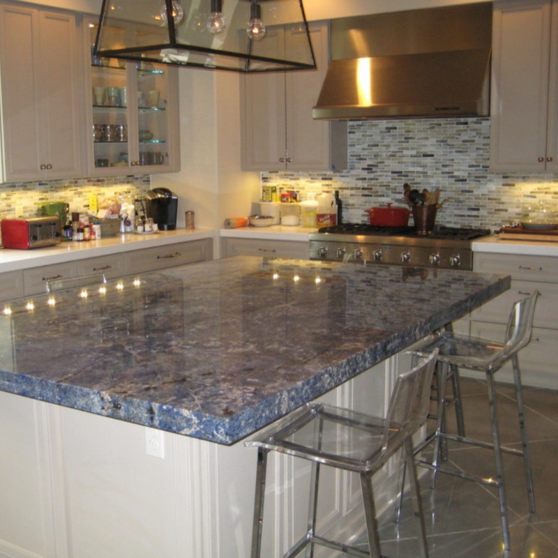 Blue Bahia Granite Countertop Kitchen Photo Credit Houzz 