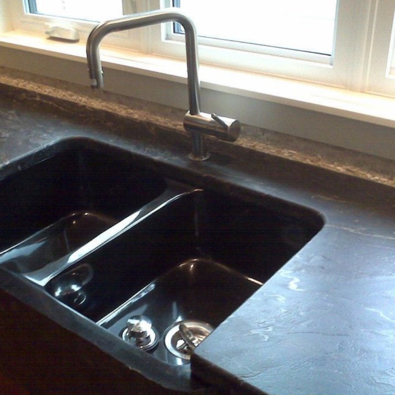 Leathered Granite Countertop Finishes, Black Pearl Leather Granite Countertops