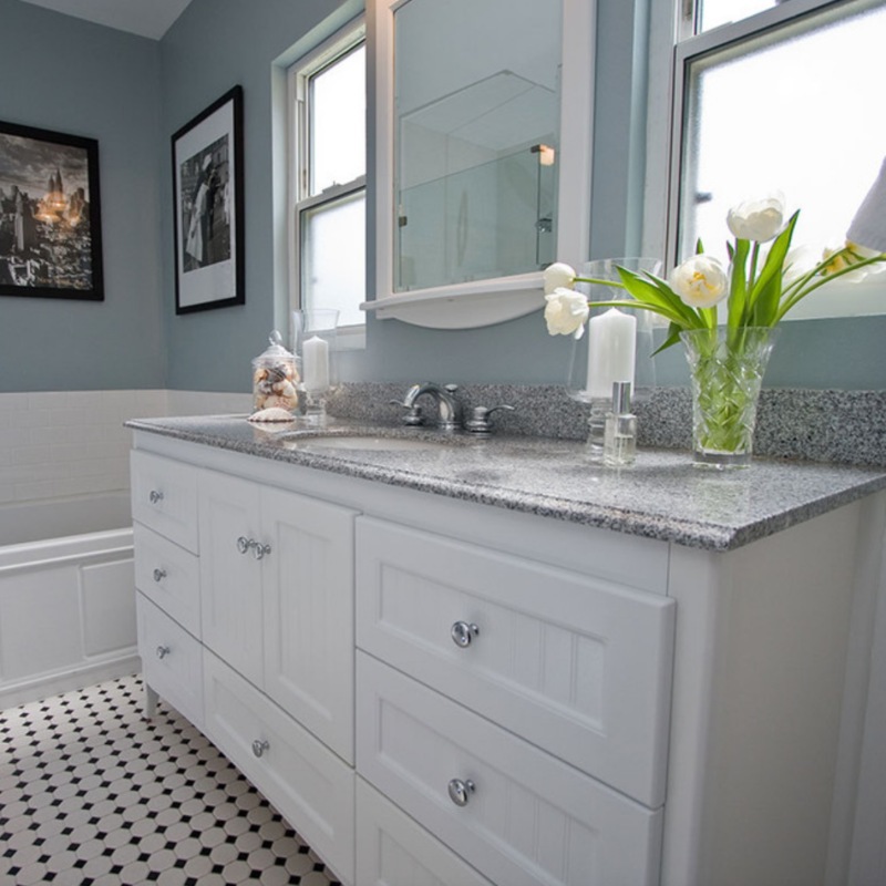 Granite Countertops, Grey Granite Countertops For Bathroom