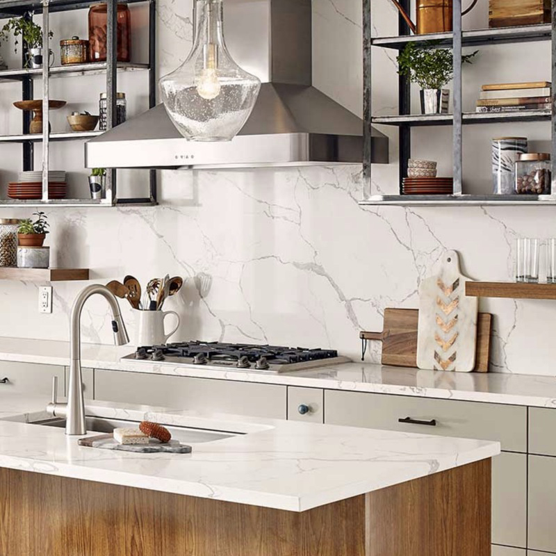 Calacatta laza quartz countertop