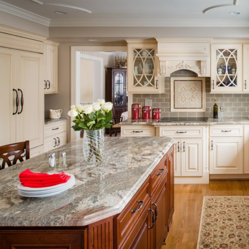 Neptuno Bordeaux Granite Countertop Kitchen Photo Credit Houzz 