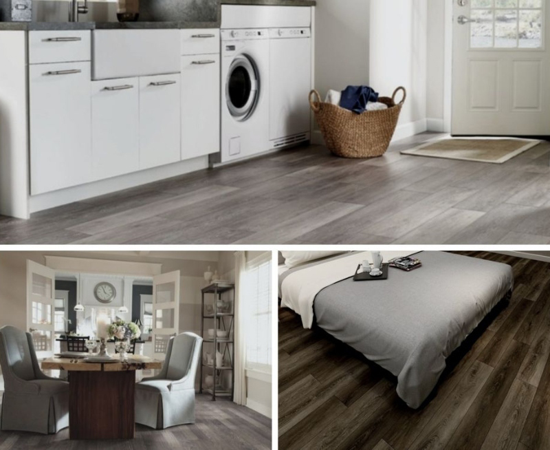 laminate and vinyl flooring collage