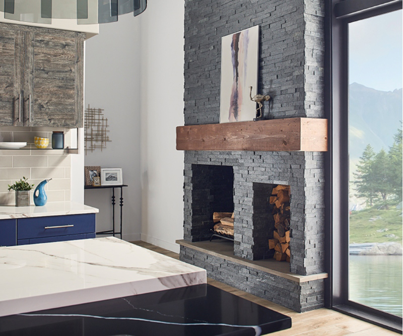 Black Stacked Stone Fireplace Mriya Net   Featured Cozy Stacked Stone Fireplace Designs Msi 