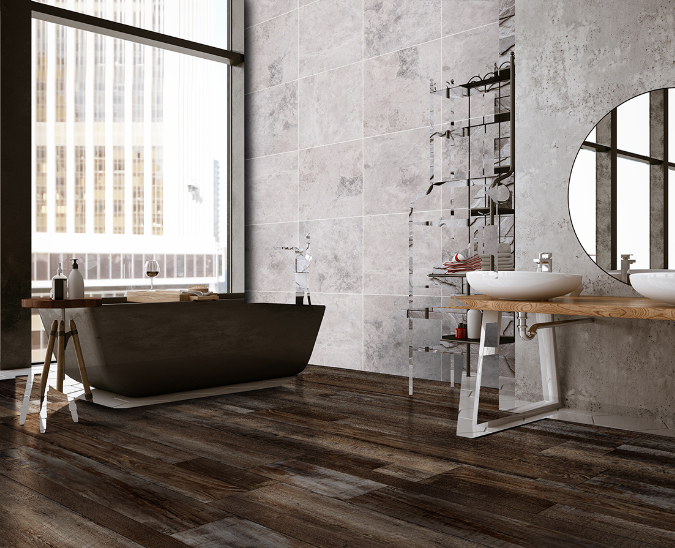 Hardwood Looks For Your Dream Bath In Lvt, Bathroom Floor Vinyl Tile Installation