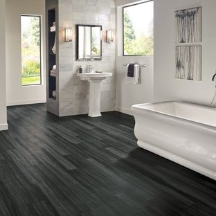 White Vinyl Tile Flooring - Waterproof - Click Installation - For Bathrooms, Kitchens, Living Rooms And Bedrooms - Spectra