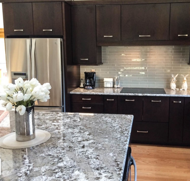 Blizzard Granite Cherry Wood With Salt And Pepper Granite Houzz (1) 