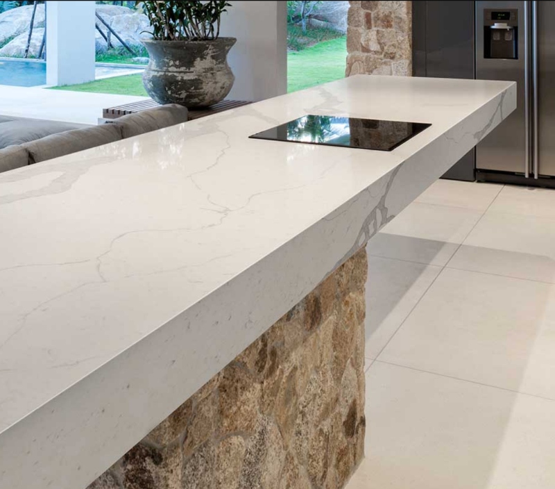 MSI Calacatta Versailles Polished Countertop Slab, 3cm Thickness