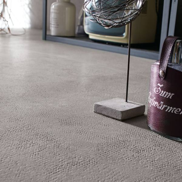 texture close up of concrete look porcelain tile flooring