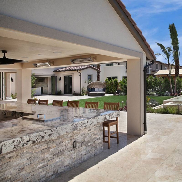 gray and brown with cream background granite outdoor countertop