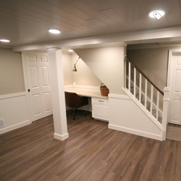 Basement Design With Luxury Vinyl Tile, Can You Put Ceramic Tile In A Basement