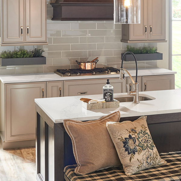 quartz countertop in kitchen